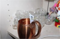 PRESSED GLASS CUPS - COPPER MUG