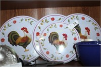 ROOSTER DECORATED STOVE BURNER COVERS