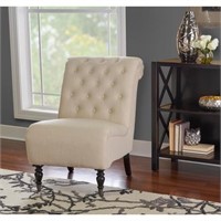 Isabelle Cora Washed Natural Rollback Accent Chair