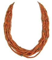 11-Strand Coral Necklace