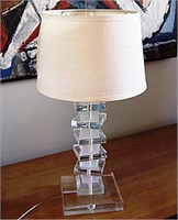 Stacked Lucite Lamp