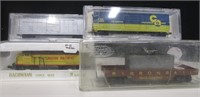 4 Toy Trains 1 HO and 4 N Scale Assorted Cars