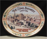 Vintage The Stag Brewery Oval Tray