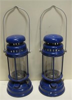 Lot of Two Gas Lanterns 10.5" Tall