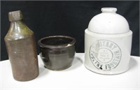 3 Vintage / Antique Stoneware Ceramics / Crocks