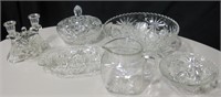 Lot Of Glass Bowls And Pitchers - Matching Pattern