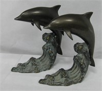 Lot of 2 San Francisco Bay Trading Bronze Dolphins