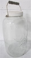 Huge Glass Eagle Mason Jar 14" Tall