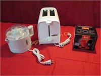 Electric Juicer, 2 Slice Toaster, Single Cup