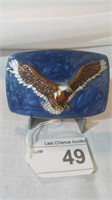 Eagle in Blue Back Ground  Buckle