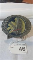 Silver Eagle oval Belt Buckle