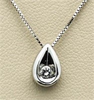 10kt Gold Brilliant Diamond Solitaire Pendantt