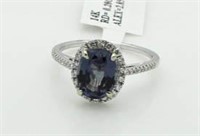 14kt Gold 3.13 ct Alexandrite & Diamond Ring