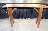 Oak console table