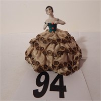 OLD PORCELAIN DOLL PIN CUSHION
