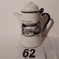 ENAMELWARE COFFEE POT "A SPECIALTY CORSET IS A