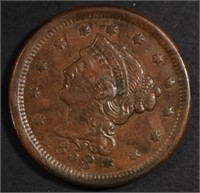 1853 LARGE CENT, VF, few marks on obv
