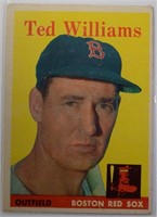 1958 TOPPS #1 TED WILLIAMS VG+ small crease,