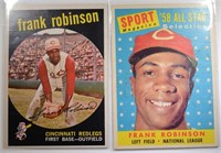 2 - FRANK ROBINSON 1958 TOPPS #484 & 1959