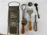 Old kitchen utensils, Bluffton, veg. slaw grater