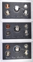 (3) 1998 Silver Proof Sets