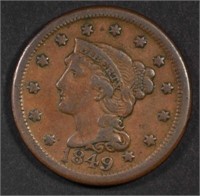 1849 LARGE CENT, VF