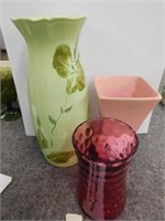 McCoy planter - Royal Haeger tall vase, chipped -