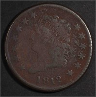 1812 LARGE CENT, FINE CORRODED