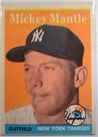 1958 TOPPS #150 MICKEY MANTLE EX O/C T-B