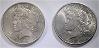 1922-D & 1922-S PEACE DOLLARS UNC