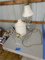 2 Lamps And Chicken Waterer Top