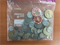 Foreign coins, tokens, casino chips