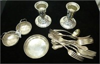 American forks and assorted Birks silver, 806g