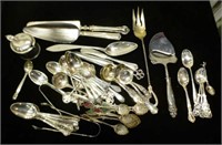Lot of silver and silver plate, 831g weighable