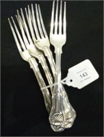 Four Georgian silver forks, 237g