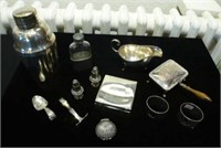 Lot of silver and silver plate, 267g weighable