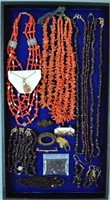 (20+) GARNET & CORAL JEWELRY & BEADS