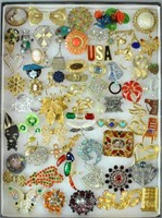 (60+) COSTUME JEWELRY PINS