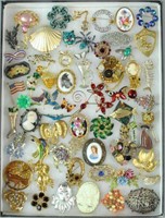 (60+) COSTUME JEWELRY PINS