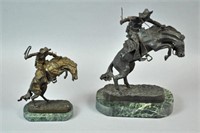 AFTER FREDERIC REMINGTON – (2) BRONCO BUSTERS