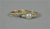 14K DIAMOND WEDDING SET