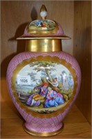 Large Meissen porcelain jar and cover,