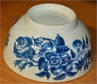 18th C, English blue & white decorated bowl,