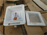 Fire rated ice maker box with valve