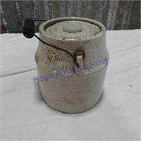 small crock with lid and handle