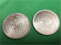 2 Of 1988 Perth County Plowing Match Tokens In