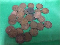 Bag Lot Large Canadian Pennies, Oldest Date 1859