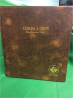 1912-2017 Canadian 5 Cent Coin Collection Missing
