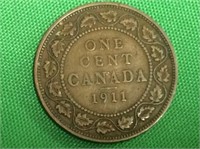 1911 Canadian Large Penny