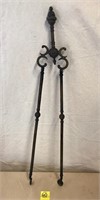 Early solid brass fireplace tool - Wetheril Estate
